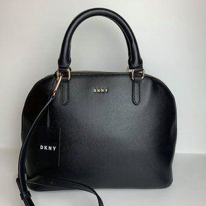 DKNY Corrie Dome Satchel Handbag Black